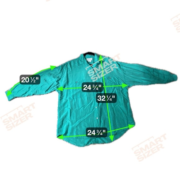 Vintage Croquet Club Women’s Teal 100% Silk Button Down / Button Up Blouse, Sz M - Picture 6 of 6